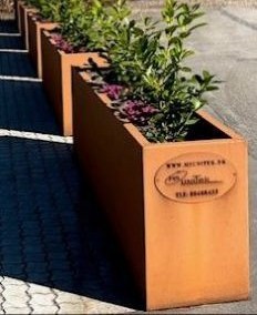 Højbed i corten - 50 cm højde